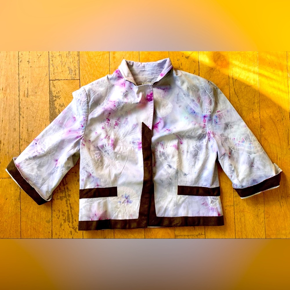 “Better Together” tie dye- women’s jacket with 3/4 sleeves, size 14.